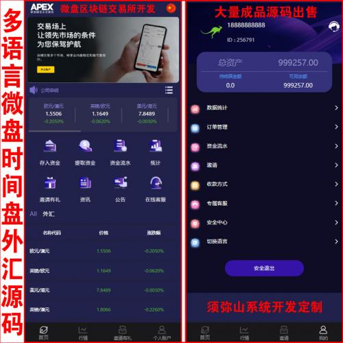 【完整版】海外多语言新UI微盘微交易时间盘外汇源码 | 